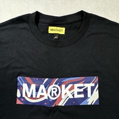 MARKET Men’s Black T-Shirt Size XL Graphic Logo Short Sleeve Crew Neck Tee NWT