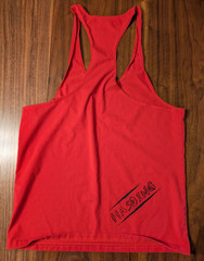 MEN’S STRINGER TANK TOP: Hasding Gym Skull Training Stringer Bodybuilding Red M