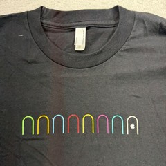 American Apparel Mens T Shirt Large Black Apple Employee Covent Garden Graphic