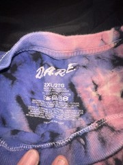 D.A.R.E. Tie-Dye Logo Graphic Fleece Cotton Crewneck Pullover 2XL/2TG
