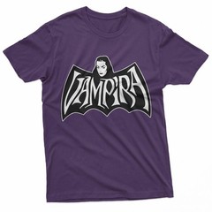 Gothic Bat Wing Crest Lady Retro Horror Art T-Shirt