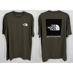 The North Face Men’s Short Sleeve Box Logo T-Shirt sz L Dark Green NSE Tee NWT