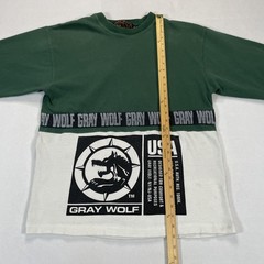 Gray Wolf Shirt Mens XL Green White USA Wolf Outdoor Graphic T-Shirt Tee