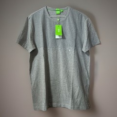 NEW! HUGO BOSS Green Label “TEE 8” Men’s Logo T-Shirt Stretch Large Gray NWT