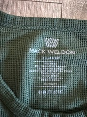 Mack Weldon Shirt Men Thermal- Extra Large Green Long Sleeve Crewneck Pullover