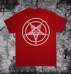 Pentagram Shirt – Punk Occult Gothic Satan Metal Baphomet Satanic Skull Skeleton