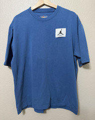 Jordan Flight Essentials Oversized Fit Men’s Blue Cotton Crew Neck T-Shirt S