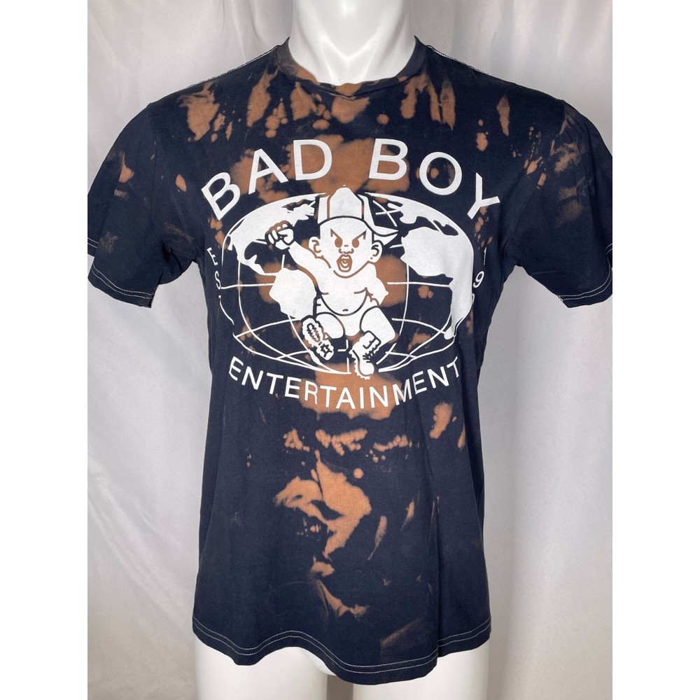 Bad Boy Entertainment Tie Dye Rap Puff Daddy Retro Logo T-Shirt Men’s MEDIUM