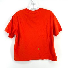 Nike Mens Small Center Swoosh Embroidered T-Shirt Bright Orange Sportswear Tee