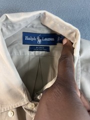 Ralph Lauren Blake Vintage Button-Down Shirt Beige Oversized Men’s MED