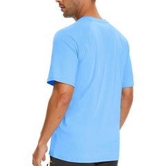Mens UPF 50+ Short Sleeve Shirts Quick Dry Performance Hiking Rashguard Tee Tops