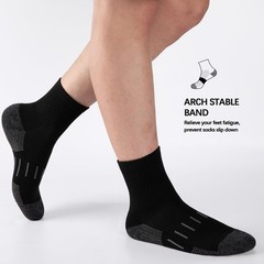 Men’s Ankle Athletic Socks Quarter Cushion Moisture Wicking Running Sports Wo…