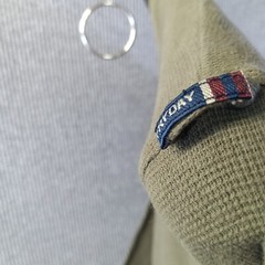 FRYDAY Club Shirt Mens XL Olive Drab Green Thermal Tab Accents Long Sleeve