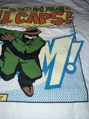 MF DOOM Madvillain All Caps! Stone’s Throw T-Shirt Mens Size Large White