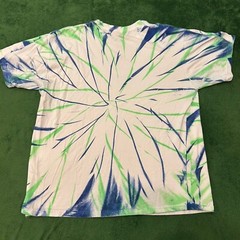 Reebok The Answer Bulldog Tie Dye T Shirt Size Mens Size XL White Green Purple