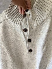 Goodfellow & Co Men’s Shawl Collar Button Sweater XXL Beige Knit Pullover