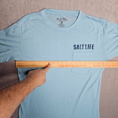 Salt Life T-Shirt Mens Medium Blue Live Salty Graphic Tee Pocket Marlin Oar