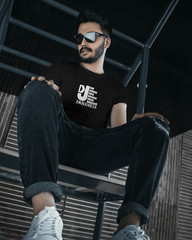 Men’s DJ Music Personalised T-shirt Party Club Mix Cotton Double Print