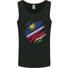 Torn Namibia Flag Namibian Day Football Mens Vest Tank Top