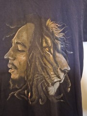 Bob Marley Lion of Zion Tee Zion Rootswear Licensed Size S Black