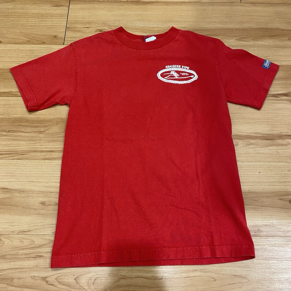 CHEATER FIVE SURFBOARDS S/S TEE Surf North Shore Hawaii Red sz S t-shirt