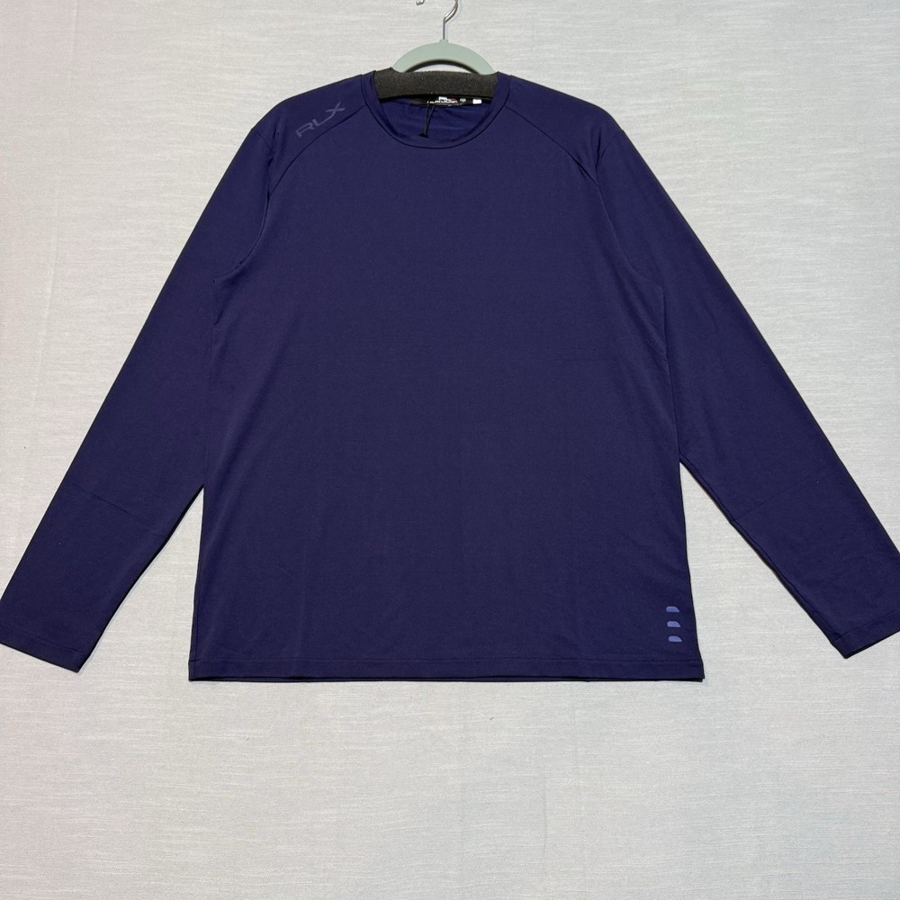 RLX Ralph Lauren Golf Preformance Long Sleeve Training Tee T-Shirt Size M Navy