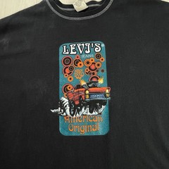 Vtg Levi’s Shirt Mens XL Black Drag Race Tee American Original Crew Neck U.S.