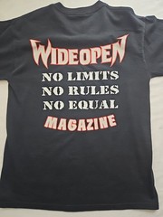 Wide Open Magazine David Mann T-shirt Black Motorcycle Men’s Medium 20.5″×28″