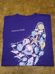 Sarasota Florida Sunshine Apparel Shirt XL Adult Vintage 90s Beach Seashells USA
