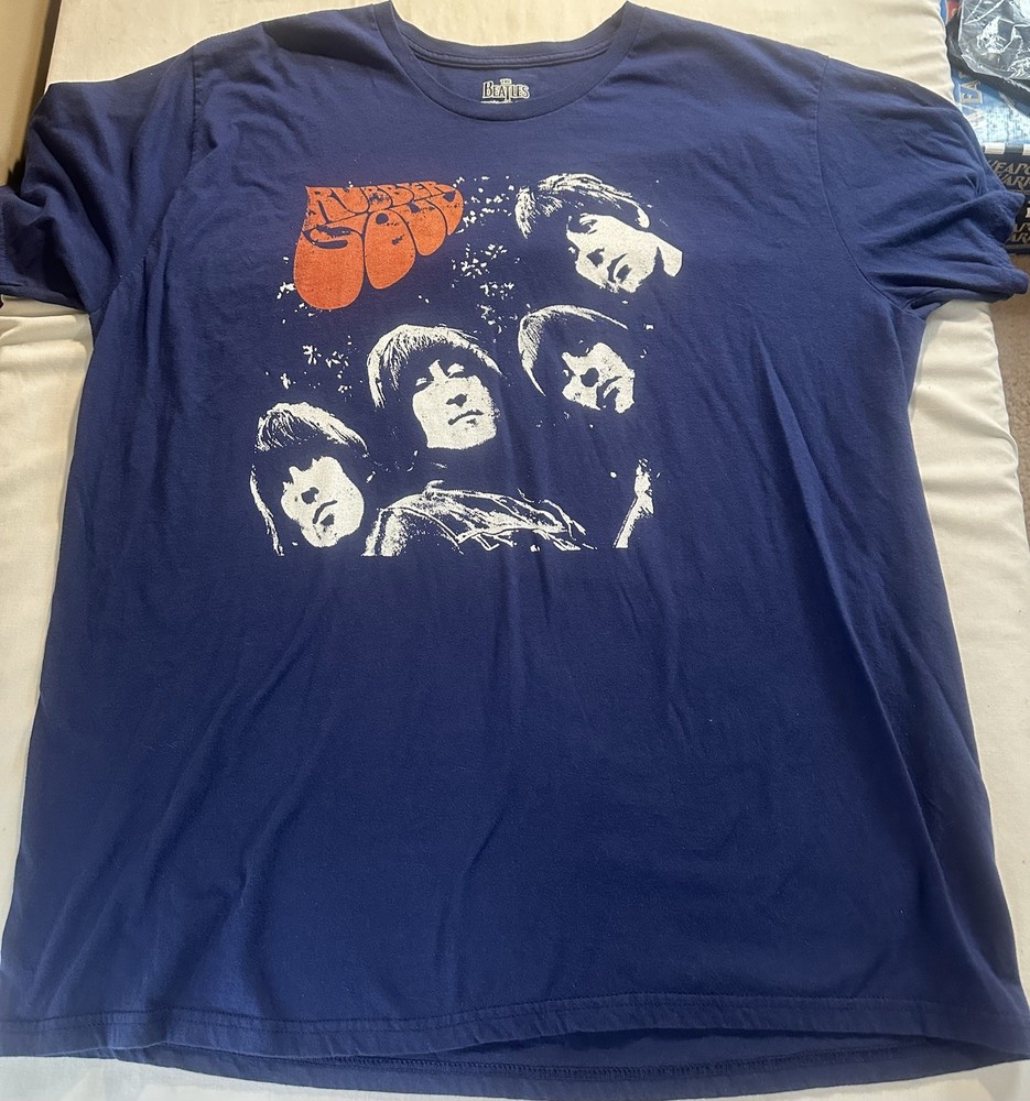 The Beatles Rubber Soul Adult 2XL Blue T-Shirt