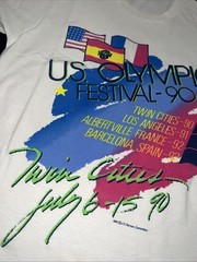 Vintage 1990 US OLYMPIC FESTIVAL -90 Single Stitch Fruit On The Loom T Shirt