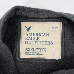 Y2K American Eagle Shirt Mens XXXL Gray Graphic Distressed Applique 2009