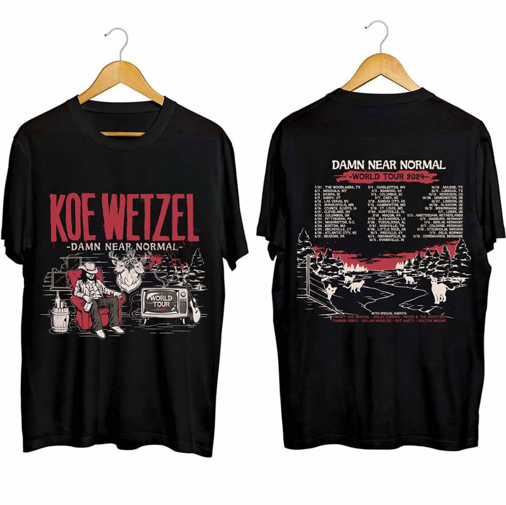 Koe Wetzel Damn Near Normal World Tour Unisex T-Shirt All Size S-5XL PR396