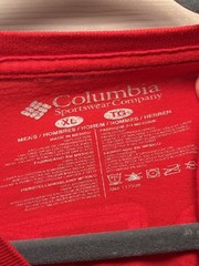 Columbia PFG T-Shirt Men XL Red Fishing Outdoors Logo Beach Casual