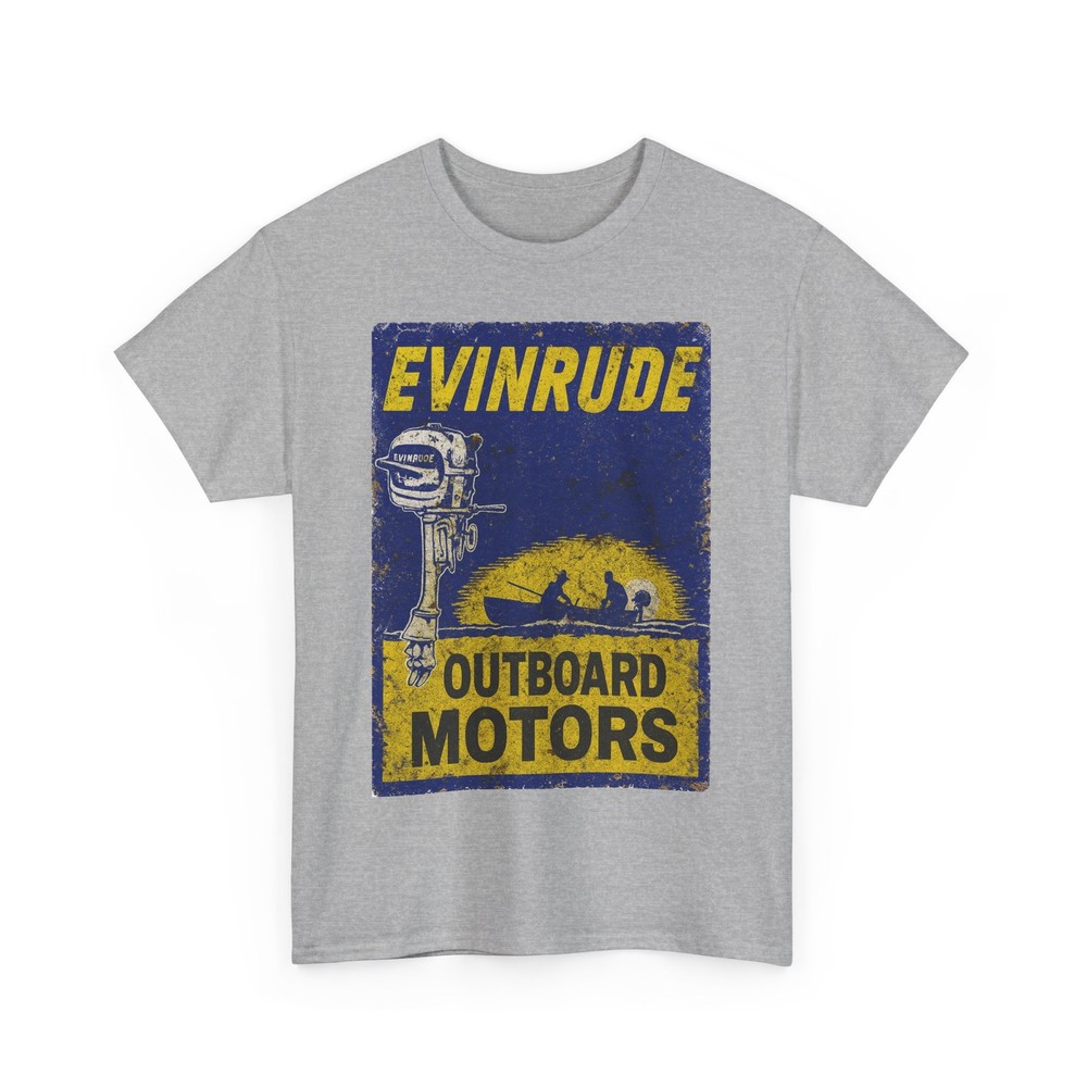 Vintage Evinrude Outboard Motors Distressed Fishing Boat Boating Graphic T-Shirt