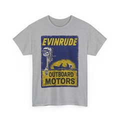Vintage Evinrude Outboard Motors Distressed Fishing Boat Boating Graphic T-Shirt