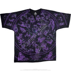 CONSTELLATION-GLOW N THE DARK STARS-OVERALL-2 Side T-SHIRT S-M-L-XL-2X Telescope