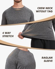 Men’s Long Sleeve Shirts 7 Pack Quick Dry UV UPF Fishing Workout Gym