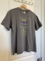 Uniqlo UT Neon Genesis Evangelion 3.0+1.0 T Shirt Medium Gray Anime