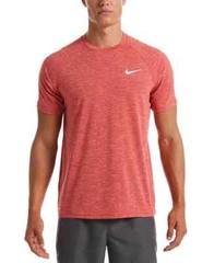 NWT NIKE MEN’S HYDROGUARD Swim T-Shirt 40+ SPF Heather Red
