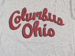 Where I’m From Columbus Ohio Script T-Shirt Mens Small Gray Tri-Blend Soft Tee