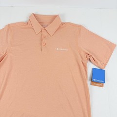 Columbia Men’s Carter Short Sleeve Performance Crest Polo – Apricot Fizz-Small