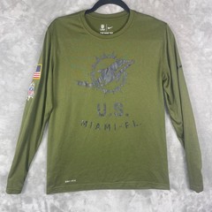 Nike NFL On Field Miami Dolphins Salute to Service Long Sleeve Shirt Men’s Sz S