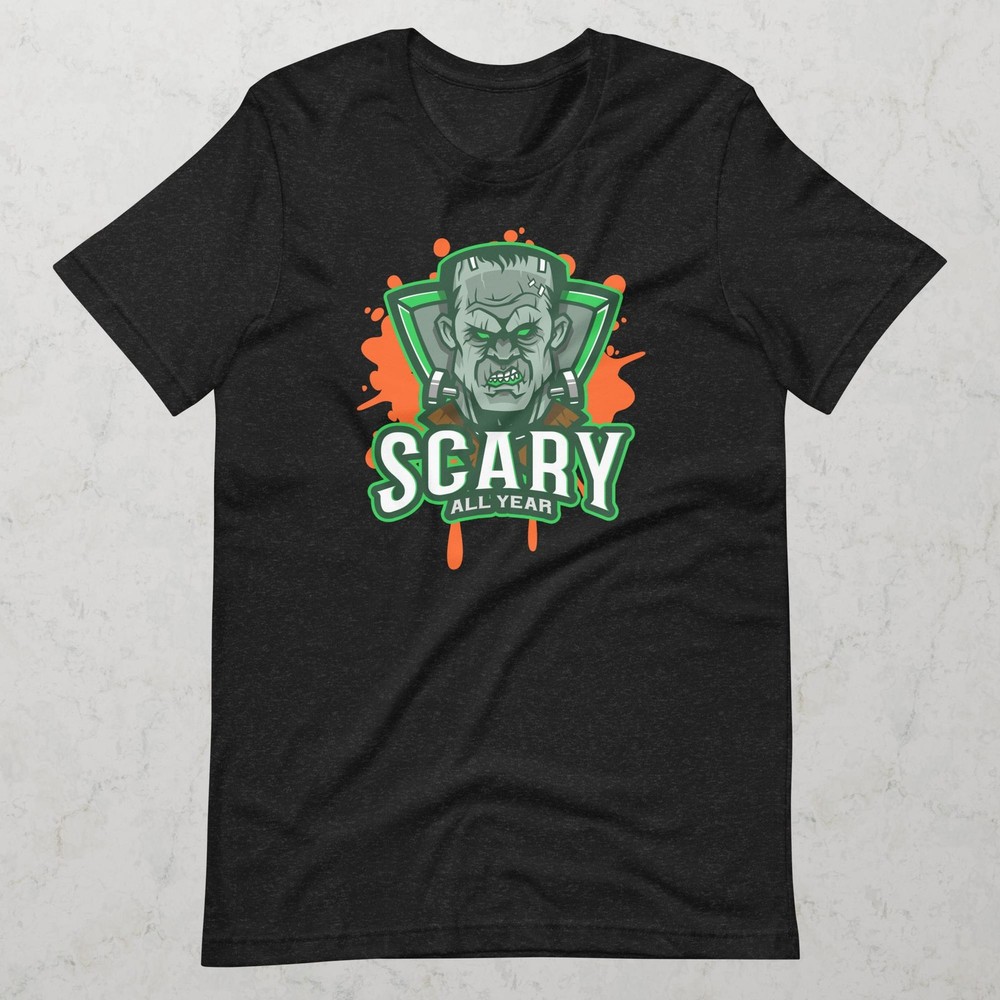 Scary All Year Frankenstein ADULTS UNISEX T-Shirt NEW
