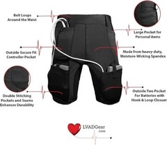LVAD Men Tank Top for HeartMate Black & White LVAD Shirt with LVAD Shorts S-5XL