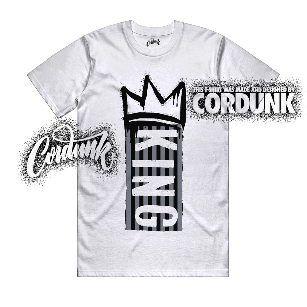 10 OG Steel White Black Light Steel Grey T Shirt Match K1