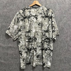 Silver Bait Fishing Shirt Mens XL Gray Camo Performance Short Sleeve Tee Spandex