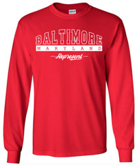 Baltimore Maryland T-Shirt Long Sleeve Graphic tee