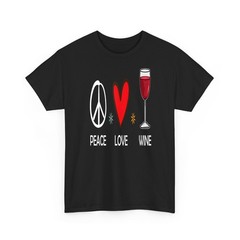 Peace Love Wine Funny Wine Lover T-Shirt