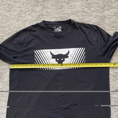 Under Armour Project Rock Mens Large HeatGear T Shirt Gym Training Black White